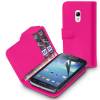 Samsung Galaxy S4 mini i9190 Leather Wallet Case Magenta OEM